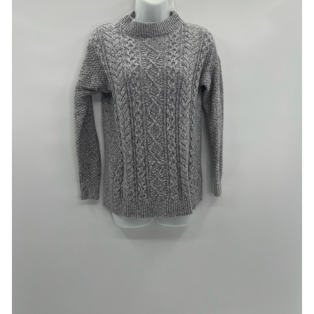 Old Navy Gray Cable Knit Crew Neck Sweater - Women's Size M